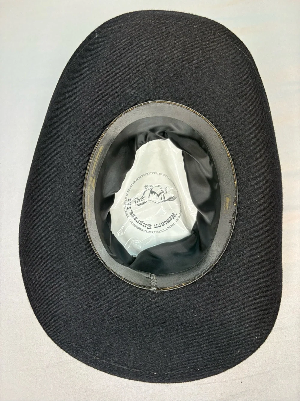 Western Express Black Felt Cowboy Hat Gold Band Youth Small Made in Mexico